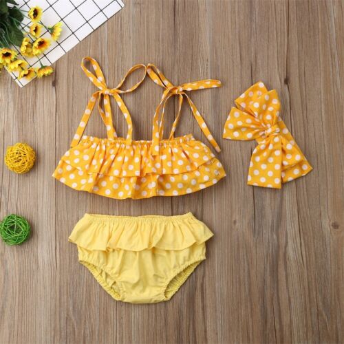Niño 3 uds Bikini Tankini bebé niñas niños traje de baño Tankini Bikini establece niños ropa de playa