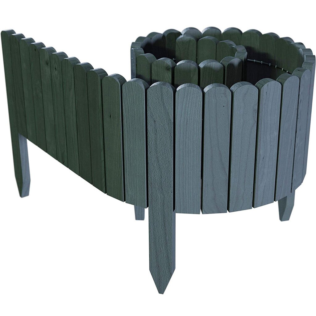 Log Roll Border As Easy Plug-in Fence Garden Fence Log Roll Border Trellis & Gates Gardening Для Сада И Огорода Fence