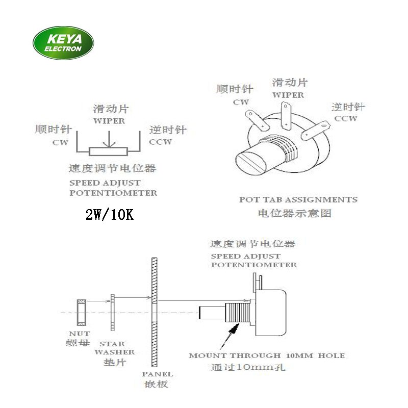 180v 220v PWM DC Controller 4A for PMDC Motor