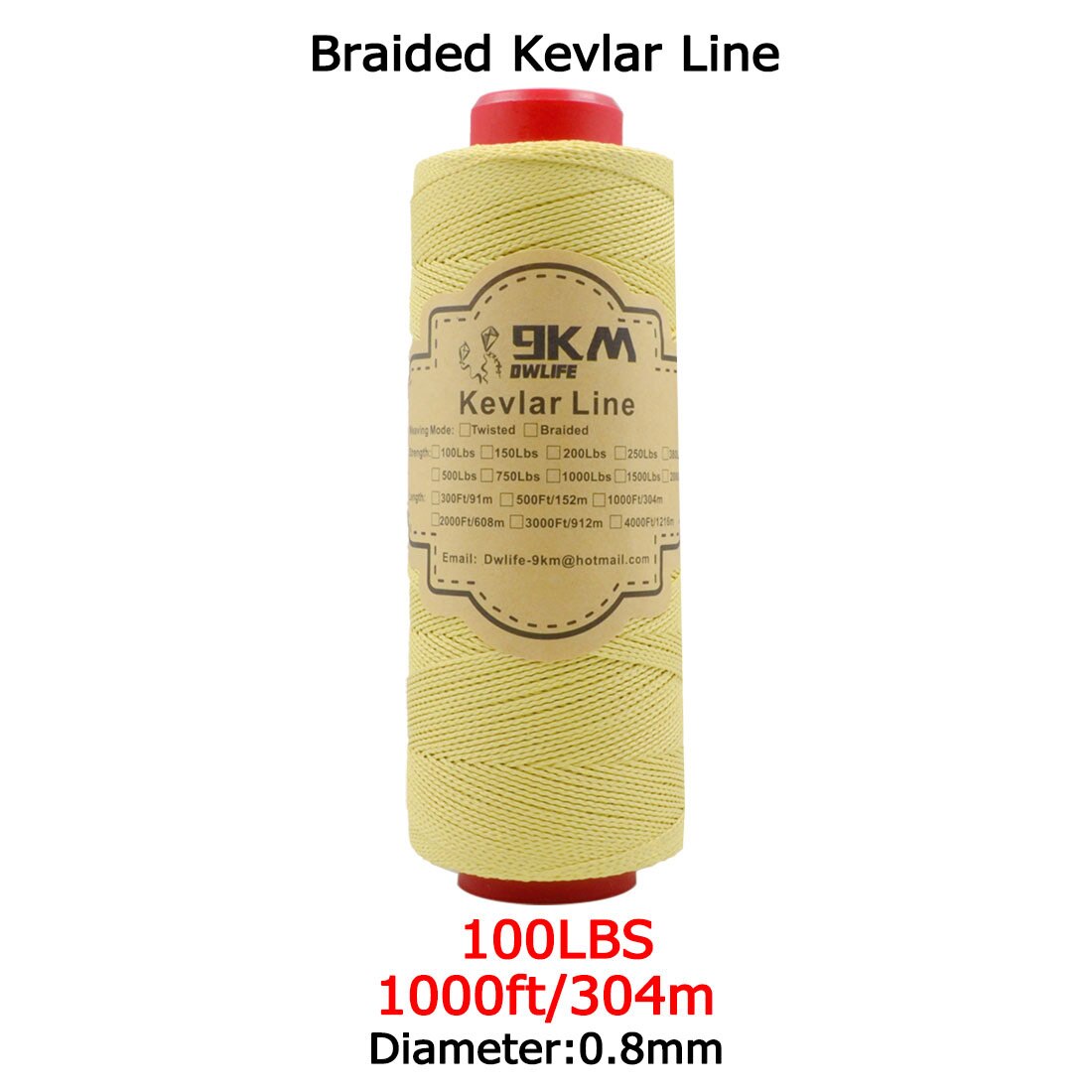 Línea de Kevlar trenzada de 0,4 ~ 3,5mm, línea de asistencia para pesca, alta resistencia a la tracción, cuerda para cometa voladora, Camping, senderismo, cable para exteriores