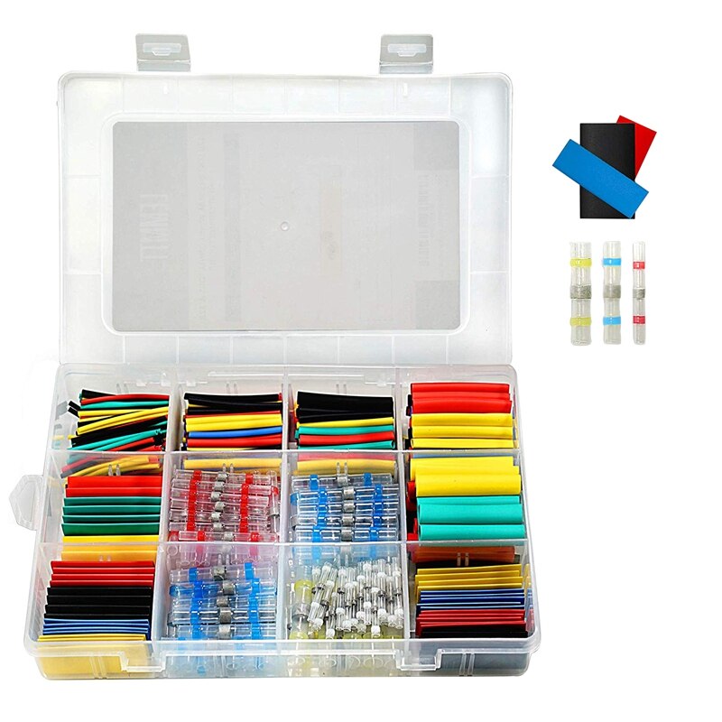 448Pcs Solder Seal Wire Connectors Waterproof & Heat Shrink Tubing Butt Connectors And Shrink Tubes All In One Electrical,Boat A