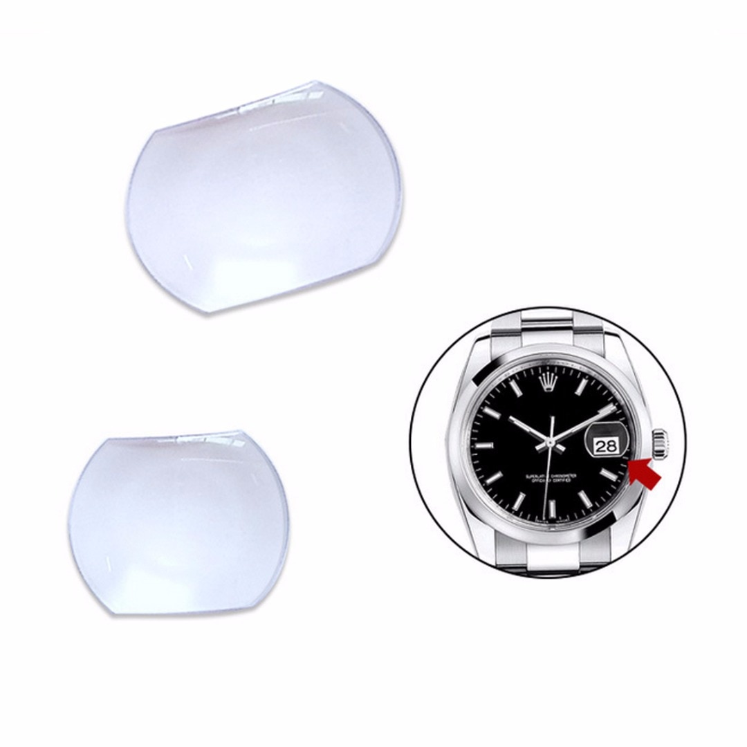 Shellhard 1Pc Sapphire Bubble Vergrootglas Lens Geschikt Voor Datum Venster Horloge Crystal Glas 2 Maten Horloge Crystal Vergrootglas