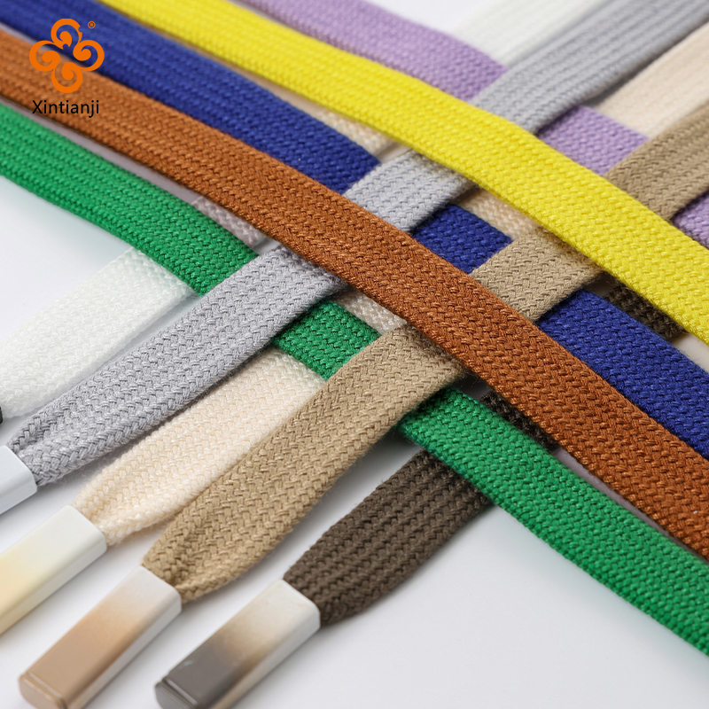 Tapones planos de algodón con capucha de 12mm, cordones gordos, cordón retorcido, pantalones, cuerda, cordón de repuesto, accesorios de costura DIY