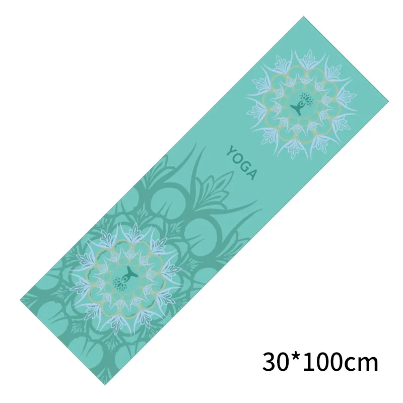 30*100 cm Gedruckt Yoga Handtuch Tragbare Doppel Schicht Nicht-Slip Matte Schutz Yoga Übung Pad Schnell Trocknend pilates Handtuch Decke: Lila