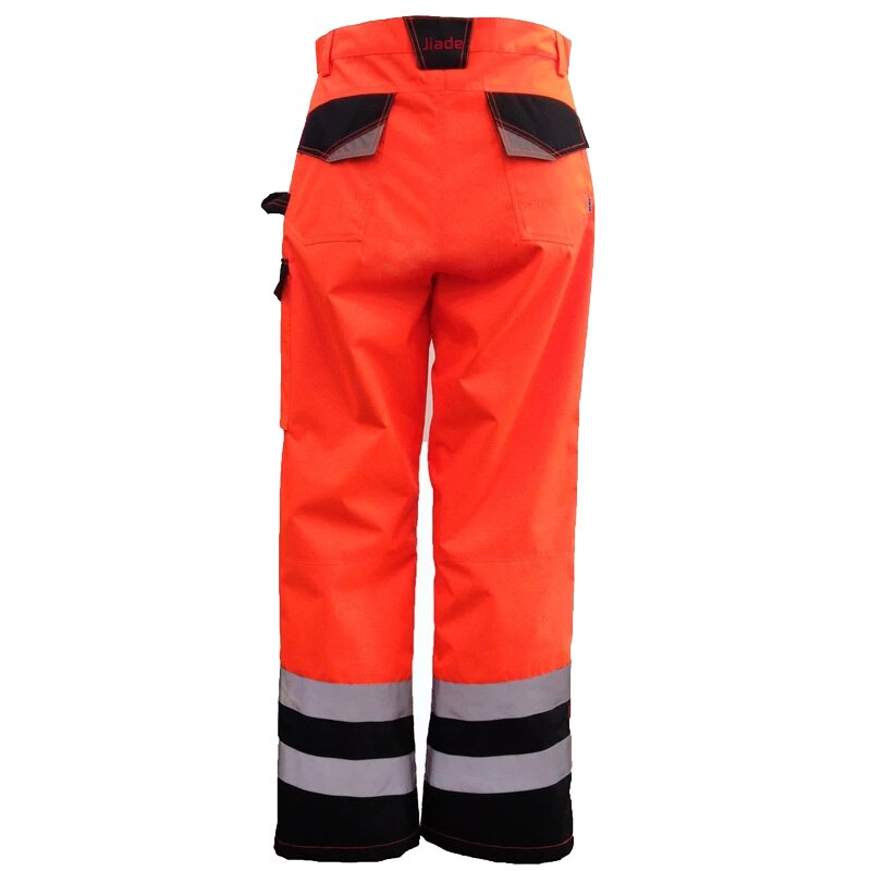 Work Uniform Bottoms Safety Cargo Pants Striped Reflective Pants Mens Working Trousers Patchwork Hi Vis Workwear