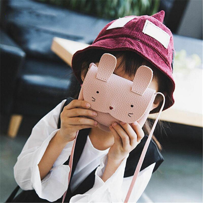 Rabbit Purses Bag Baby Kids Girls PU Leather Shoulder Bag Messenger Handbag Crossbody Satchel Bags