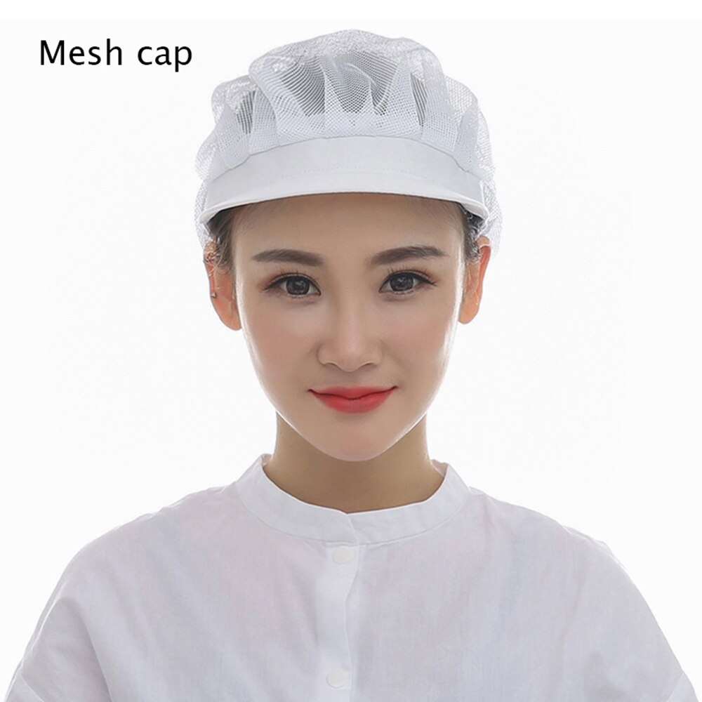 Food caps Adjustable net caps breathable sanitary dust cap men and women workshop canteen hat chef hat breathable mesh: Photo2