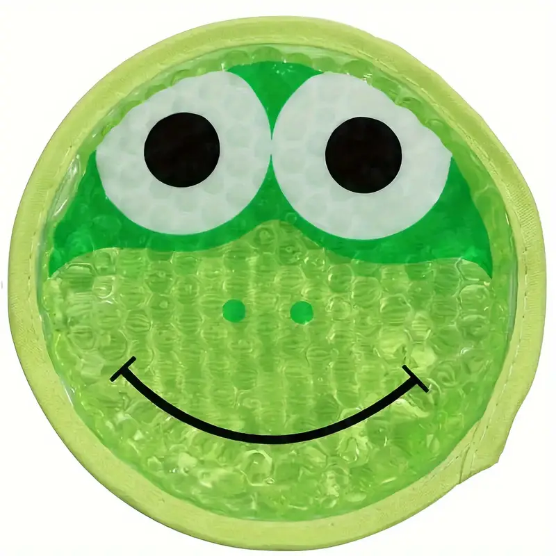 Bolsa de gel de compresa y compresa fría con patrón de dibujos animados, bolsa de hielo de compresa fría de enfriamiento físico reutilizable: Reseda