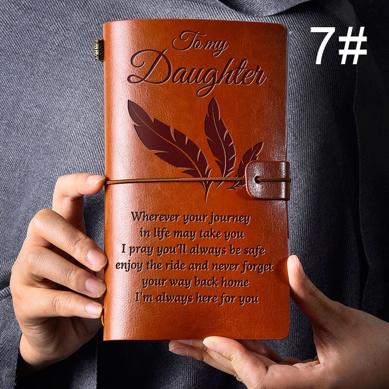 Vintage Engraved Journals Retro PU Leather Notebook Diary Notepad Note Book Stationery Traveler Journals