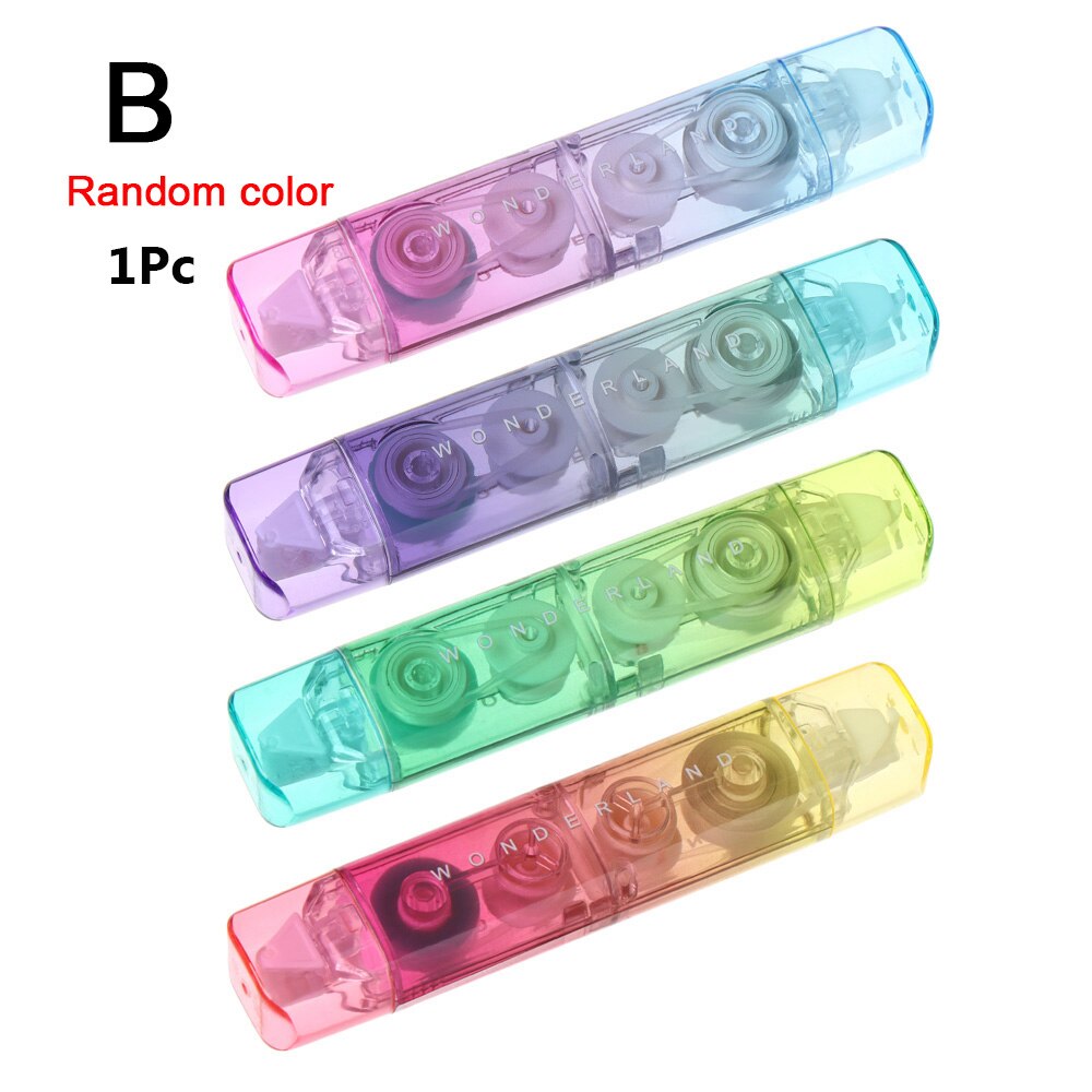Double Sided Adhesive Dots Stick Roller Glue Tape Dispenser Sticks Adhesive Cutter Stationery Office Supply 3 Types: B-Random Color