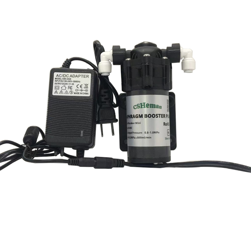 Vattenbooster  ro 24v 75 gpd tyst pump omvänd osmos vattensystem tryckökningspump: Svart