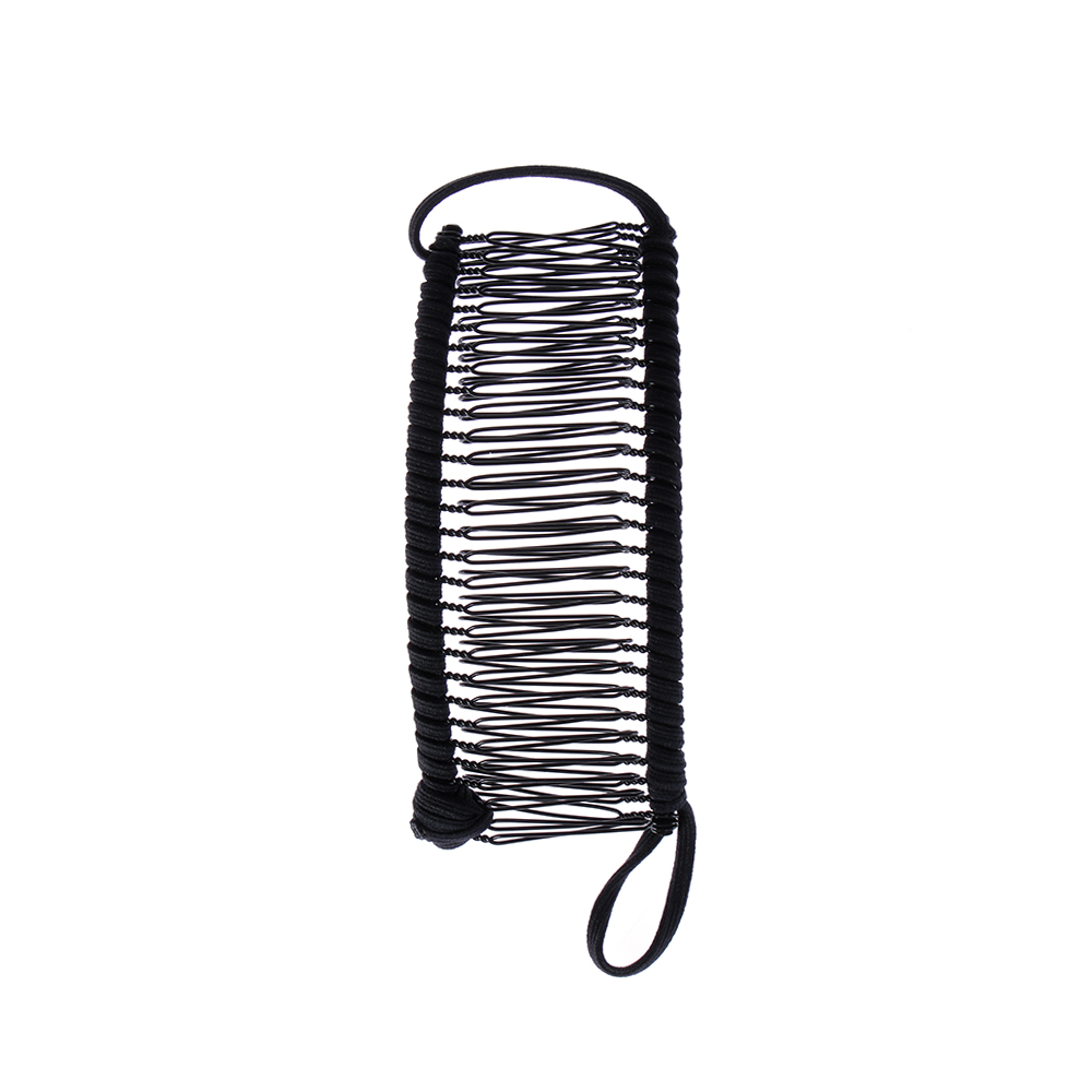 1PC Vintage Unisex Lazy Banana Combs Stretchable Metal Hairclip Head Massage Stretchable Comb Hair Styling Tool Acces: black 30 comb