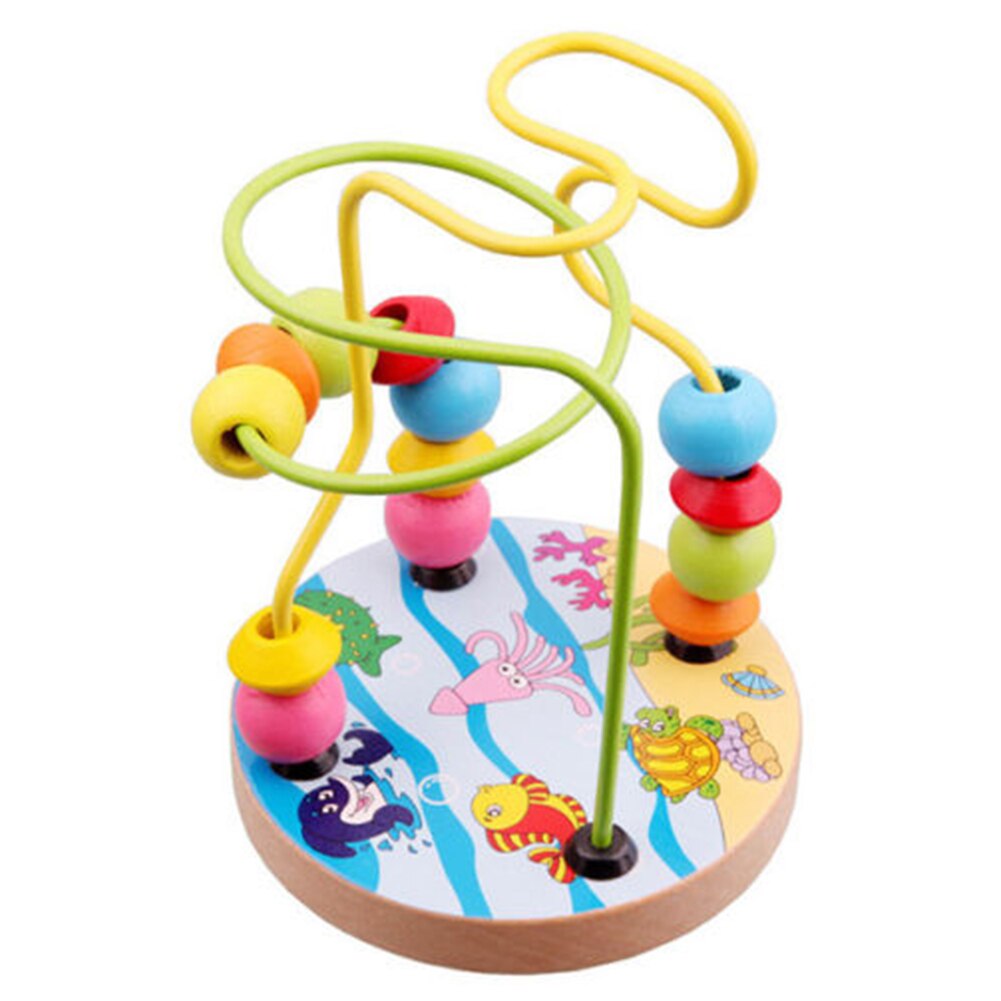Mini Pre School Speelgoed Draagbare Educatief Rond Kralen Wire Maze Meisje Jongen Kids