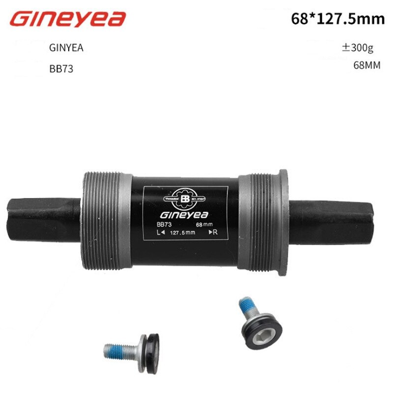 GINEYEA – support de pédalier carré BB73 pour vtt 68mm, roulement BB: BB73-127.5mm
