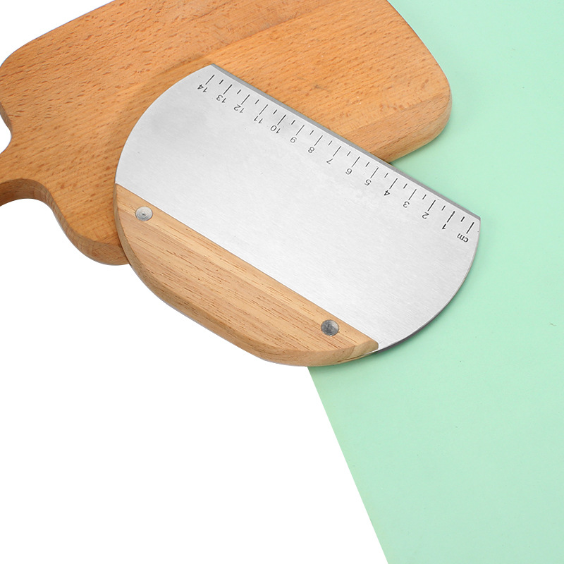 Coupe-pâtisserie en acier inoxydable, grattoir à farine, échelle de hachoir, coupe-pâte à Pizza, couteau ondulé, trancheur de frites