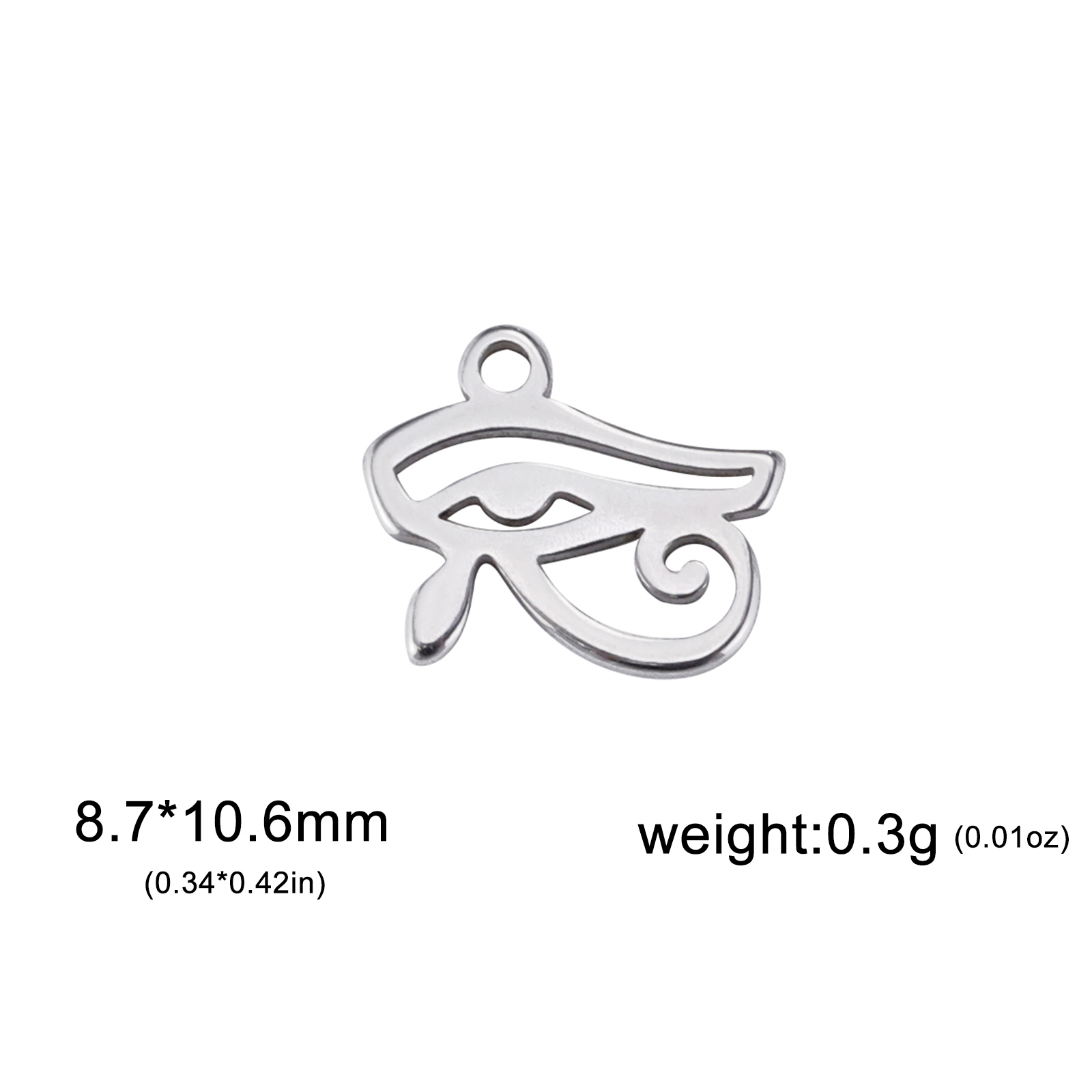 EUEAVAN-abalorios de nudo celta de acero inoxidable, 5 uds., para fabricación de joyas, colgante minimalista de flor de la vida, Egipto, mal de ojo,: Marrón