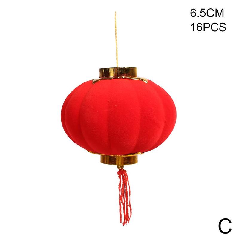 Lantern Spring Festival Year Traditional Chinese Red Small Hanging Lantern Festival/ Wedding/ Party Decorations: C