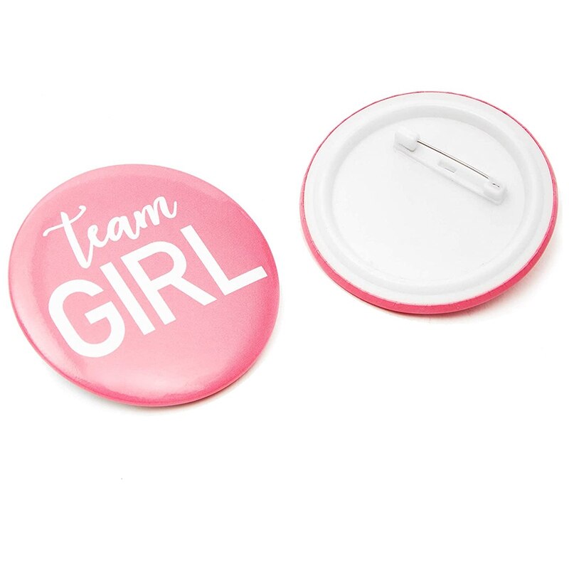 Könsavslöjande knappnål -24 delar pin up badge tillbehör för tjejer eller lagpojkar, baby shower tillbehör, festfavoriter