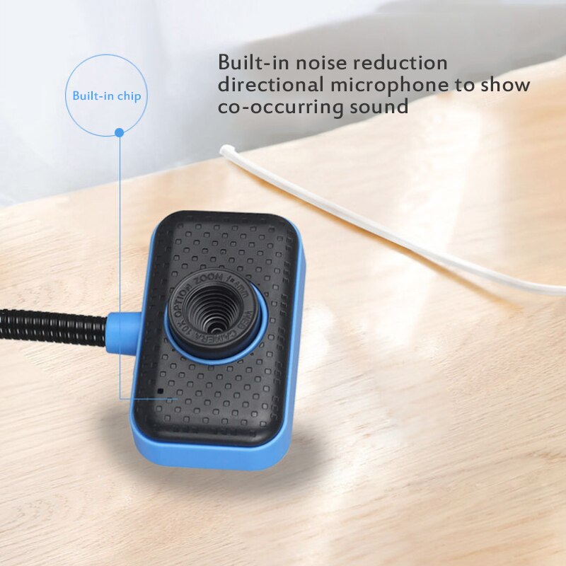 480P HD Webcam Camera Auto Focus Computer Online Notebook Class Live Digital High-definition Digital Camera With Built-in Mic
