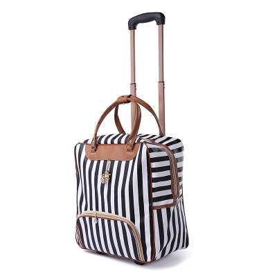 Vrouwen Trolley Bagage Rollende Koffer Casual Strepen Rolling Case Reistas op Wielen Bagage Koffer: A10