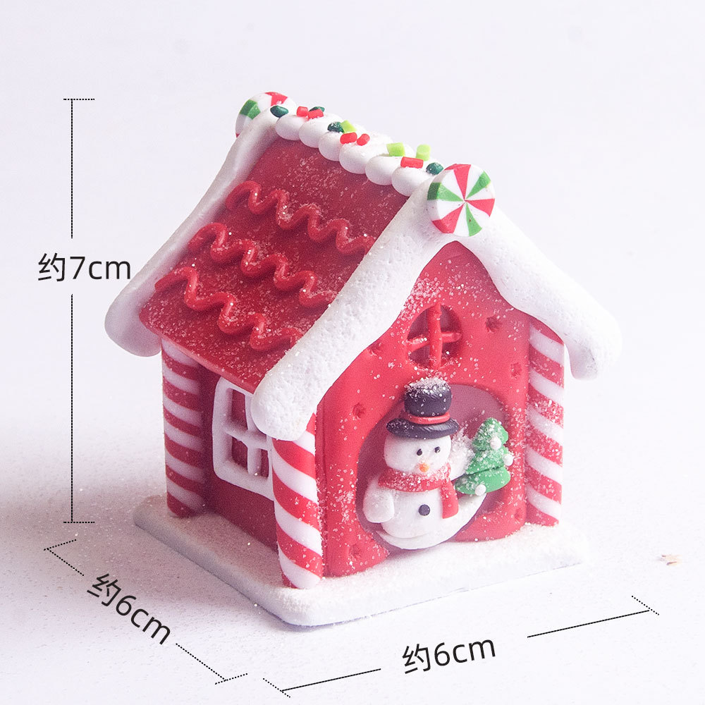 Weihnachtsbaum-Dekoration, Lebkuchen, kleines Haus, Anhänger, Zuhause, , Acryl, DIY-Anhänger, Weihnachten, 2024, Neujahr, Ornament, Navidad: Pflaume