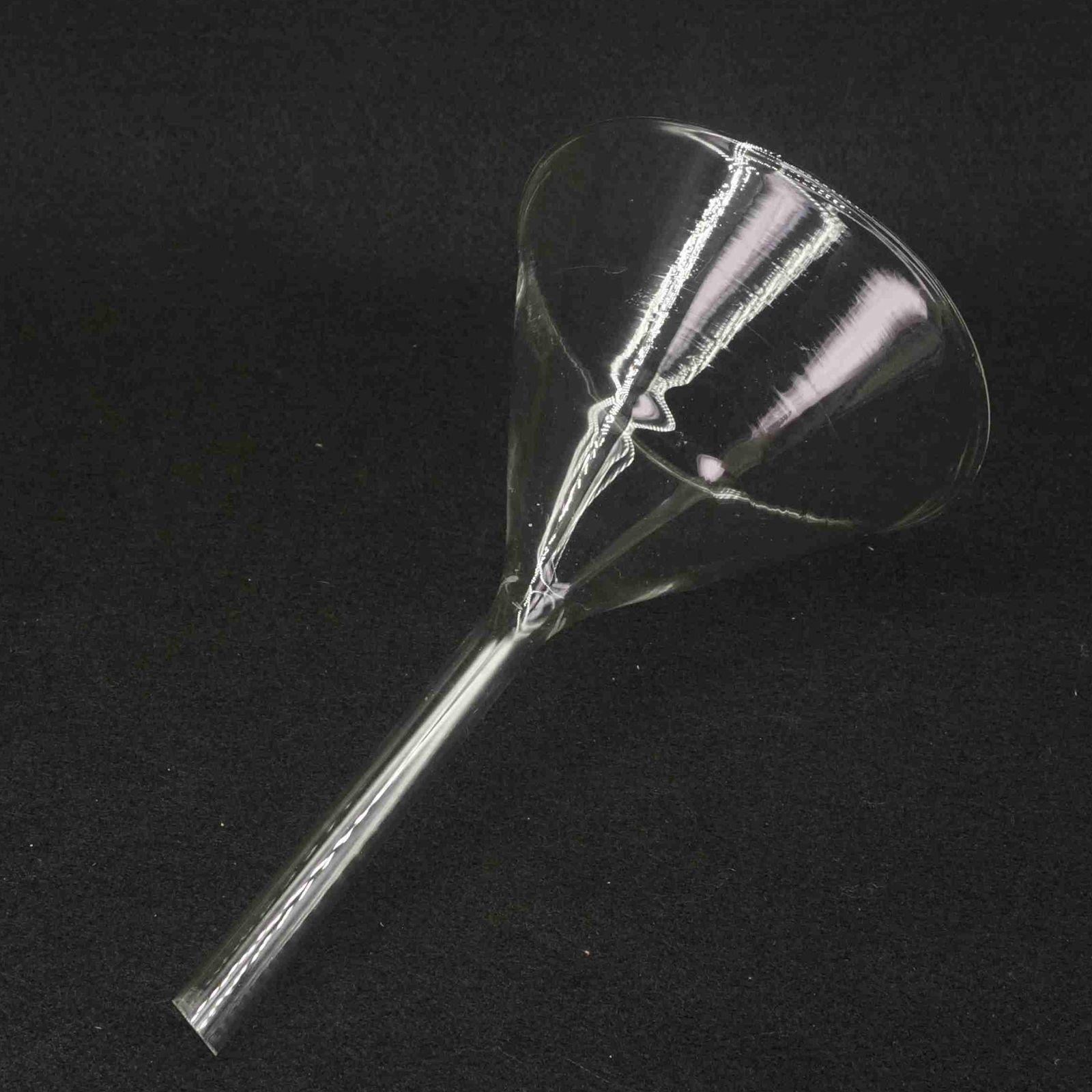 Funil miniatura do triângulo dos produtos vidreiros de borosilicate do funil de vidro do laboratório de 120mm