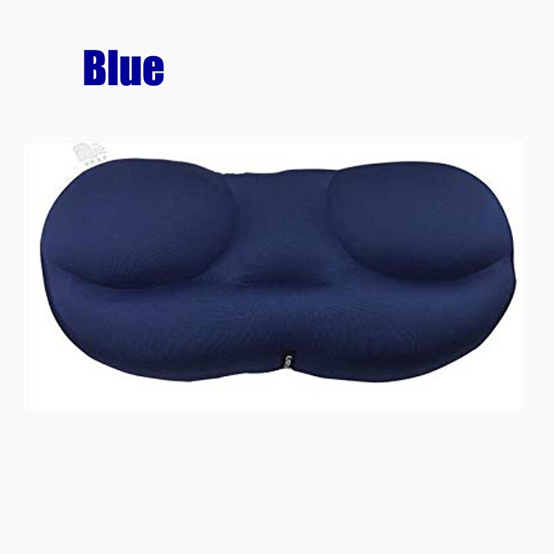 Sommeil profond dépendance 3D Micro Airball oreiller cou repose-tête coussin d'air soulagement de la pression nuage oreillers lavable housse: blue