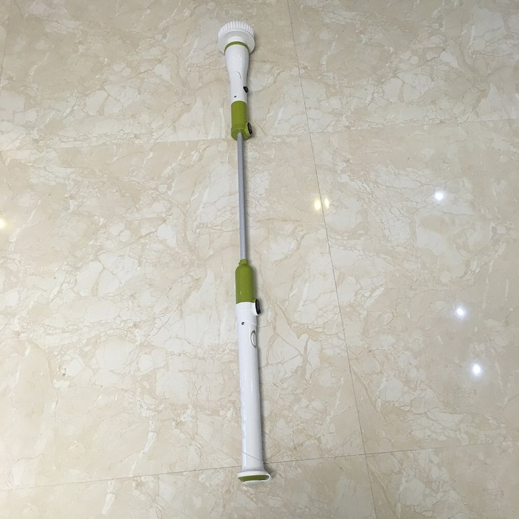 Wireless Electric Cleaning Brush Rotate Mop Automatically Silicone ABS Aluminum Long Handle Telescopic Home Use: Green / us