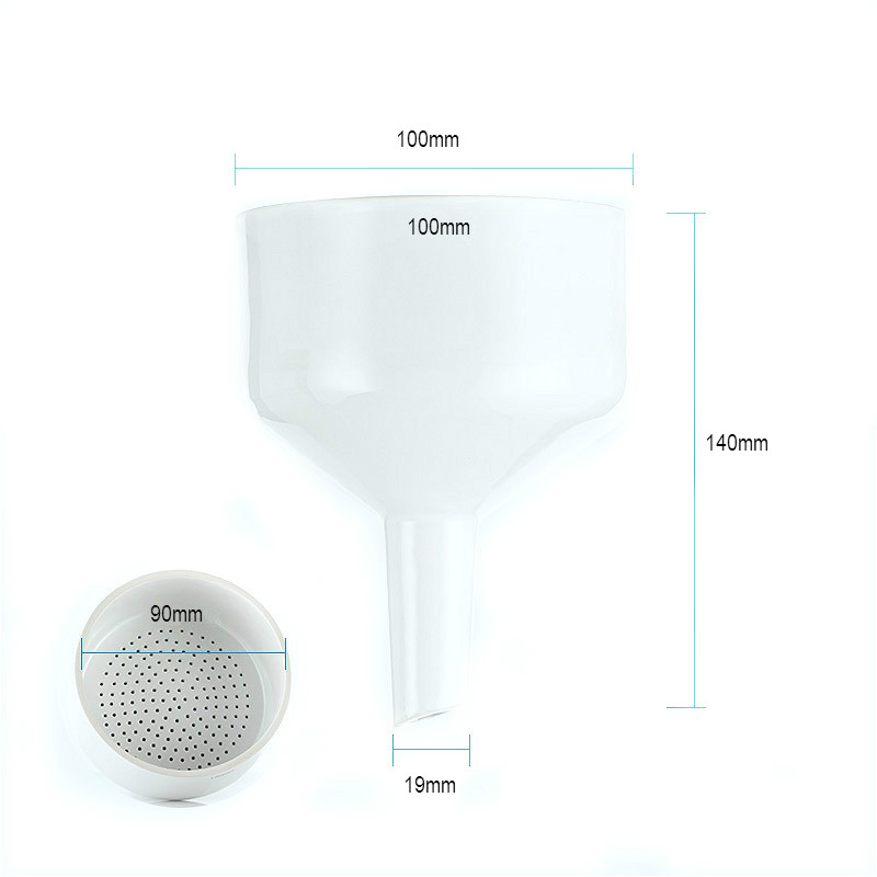 Embudo de porcelana Buchner de 100mm, embudo de filtro de cerámica para laboratorio de química, embudo poroso de succión de presión negativa, 1/PK