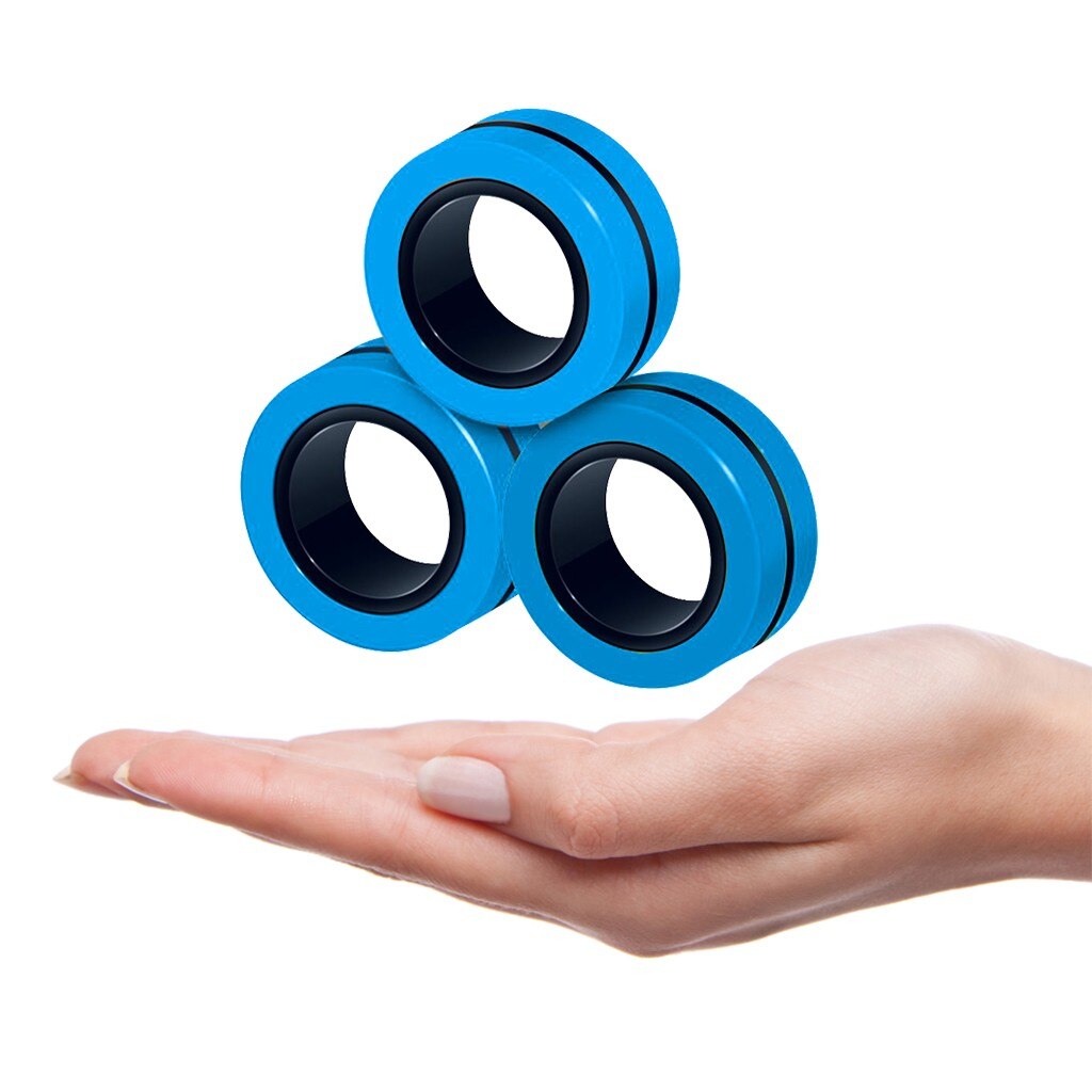 Stress Relief Magnetic Ringe Zappeln Spielzeug für Angst Anti-Stress Roller Fingertip Spielzeug Erwachsene Kinder Finger Spinner Magie Ringe