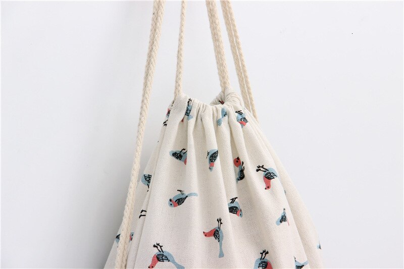 Shopping Bag Women Sparrow Drawstring Beam Port Backpack Travel Bag Drawstring Backpack Worek Plecak Sznurek Pocket