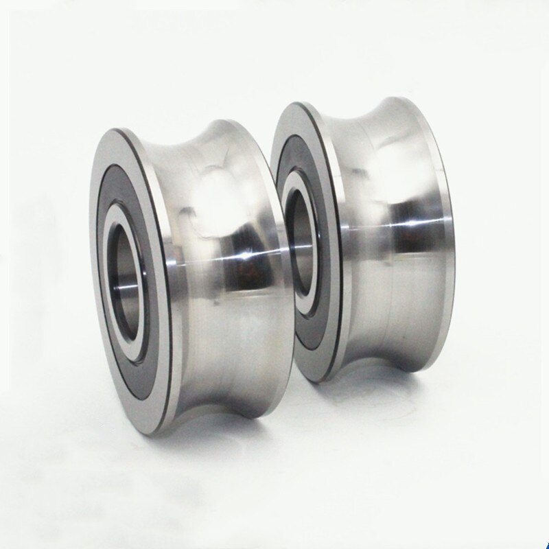 10pcs U22 U groove bearing pulley roller wheel steel ball bearings 8*22.5*14.5*13.5 mm Traces Walking Guide Rail bearing