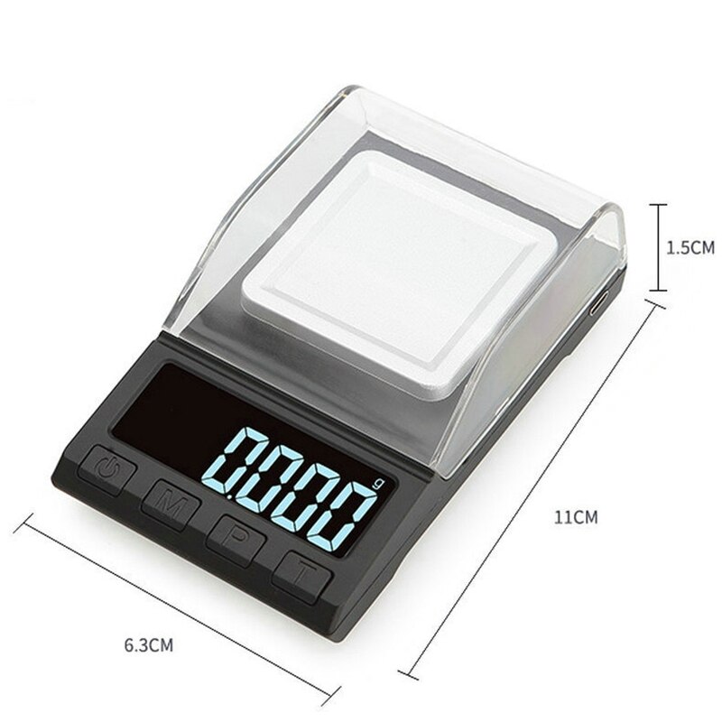 Usb-laddning digitalvåg 10/20/50/100g 0.001g högprecisionssmycken vägningsbalans elektronisk skala med viktningsplattform