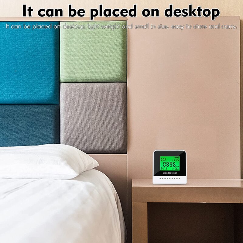 TOP CO2 Measuring Device, Carbon Dioxide Detector 400-5000 Ppm, CO2 Detector LCD Display Air Monitor