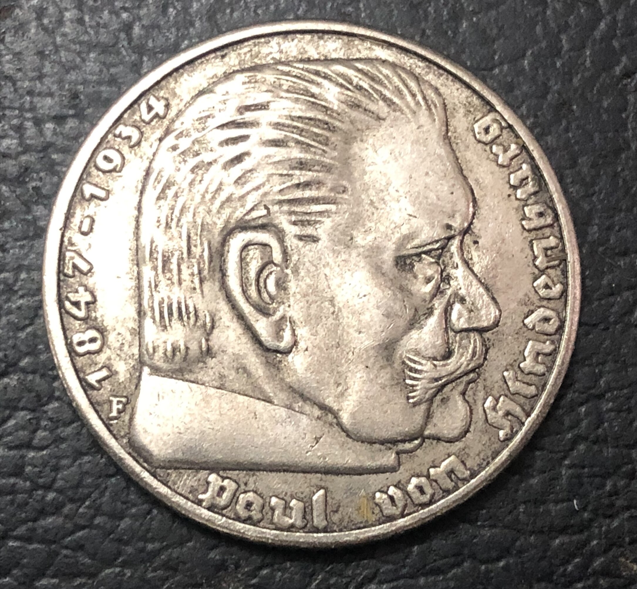 1935 Alemania 5 Reichsmark Paul von Hindenburg