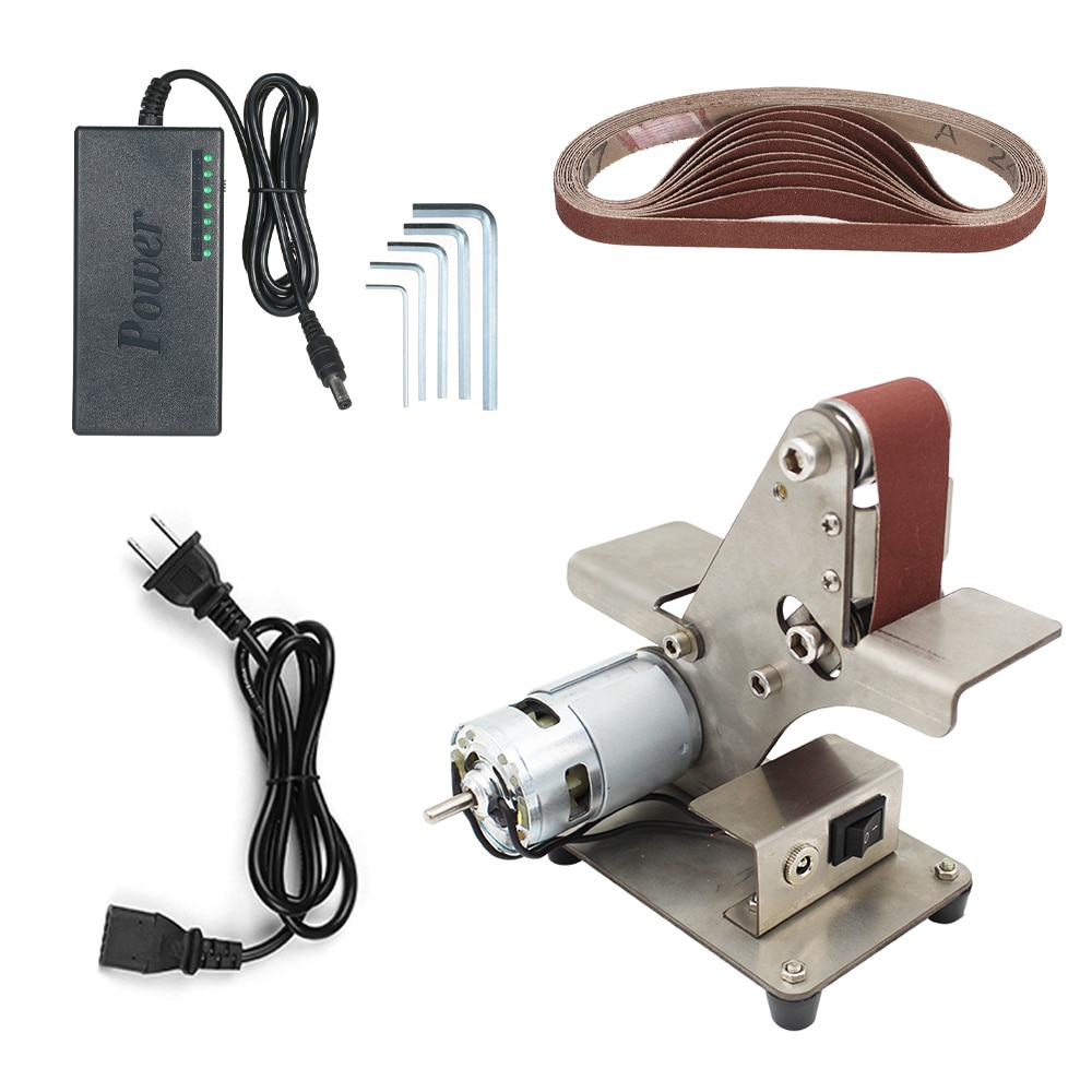Multifunctional Belt Sander Machine DIY Polishing Machine Fixed-angle Sharpener Table Cutting Edge Machine AC 110-240V
