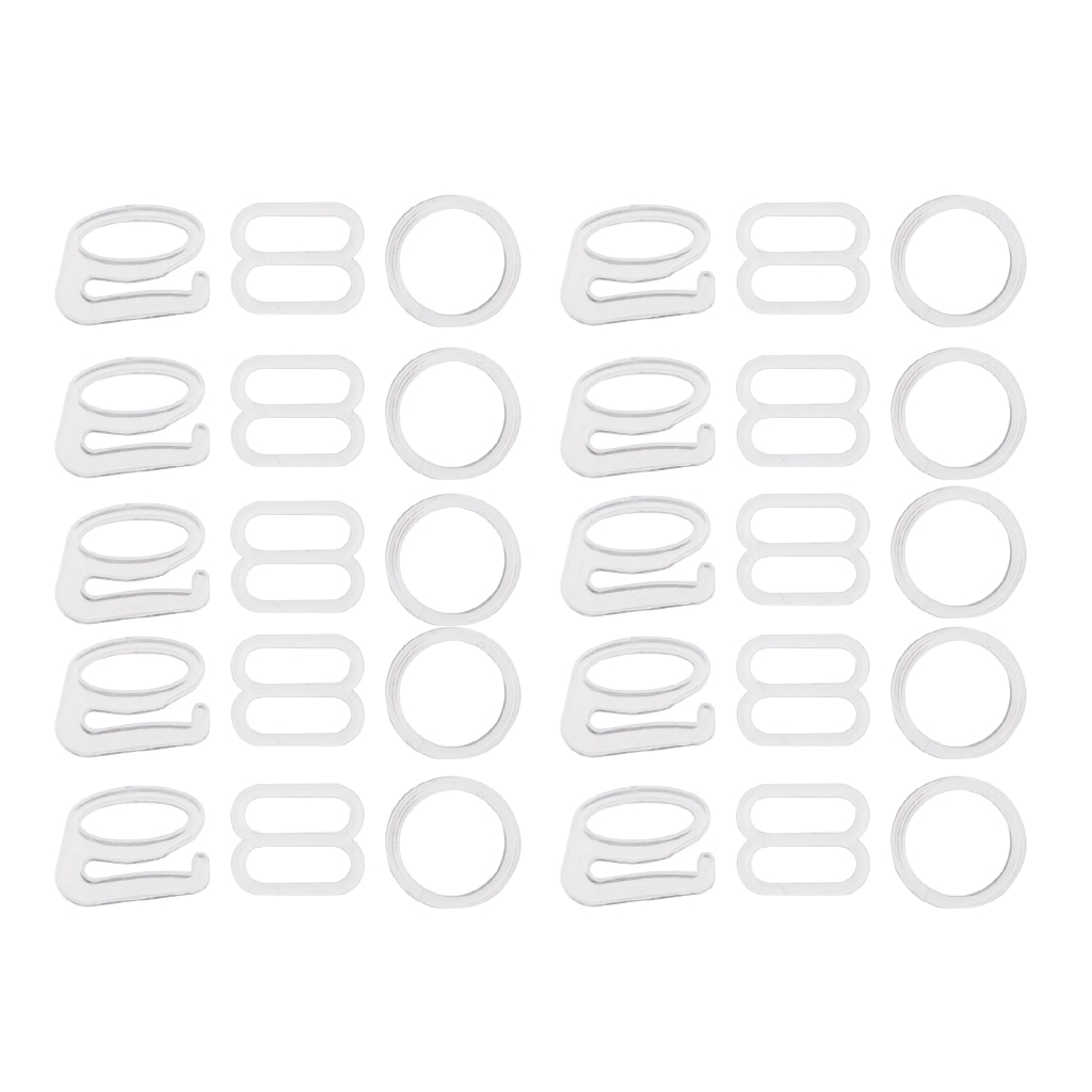 10 sets bh-bandjes schuifjes/haakjes/o-ringen figuur 8 9 0 lingerie versteller voor doe-het-zelf knutselwerkje