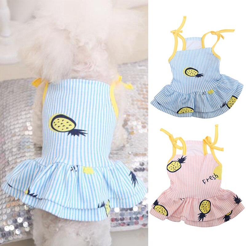 Zomer Mode Hond Kleding Voor Kleine Hond Chihuahua Kleding Prinses Huisdier Kat Fruit Jurken Puppy Sling Rok
