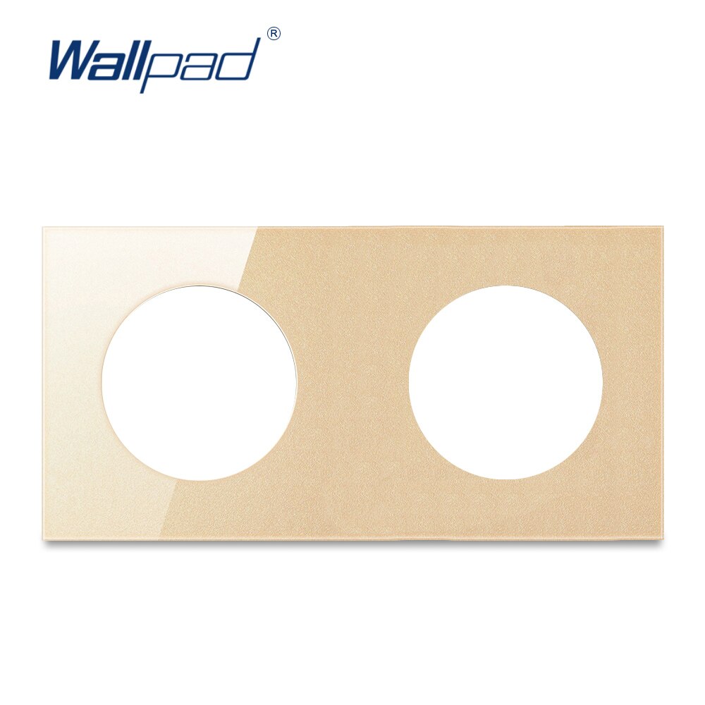Wallpad Double Tempered Glass Panel Only 172*86mm White And Black Round Circle