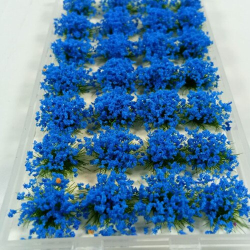 Materiale Scena Modello - Erba Simulato e Petali - Vegetazione Diorama Fai-da-te - Plastica Scala 1:35: Blu