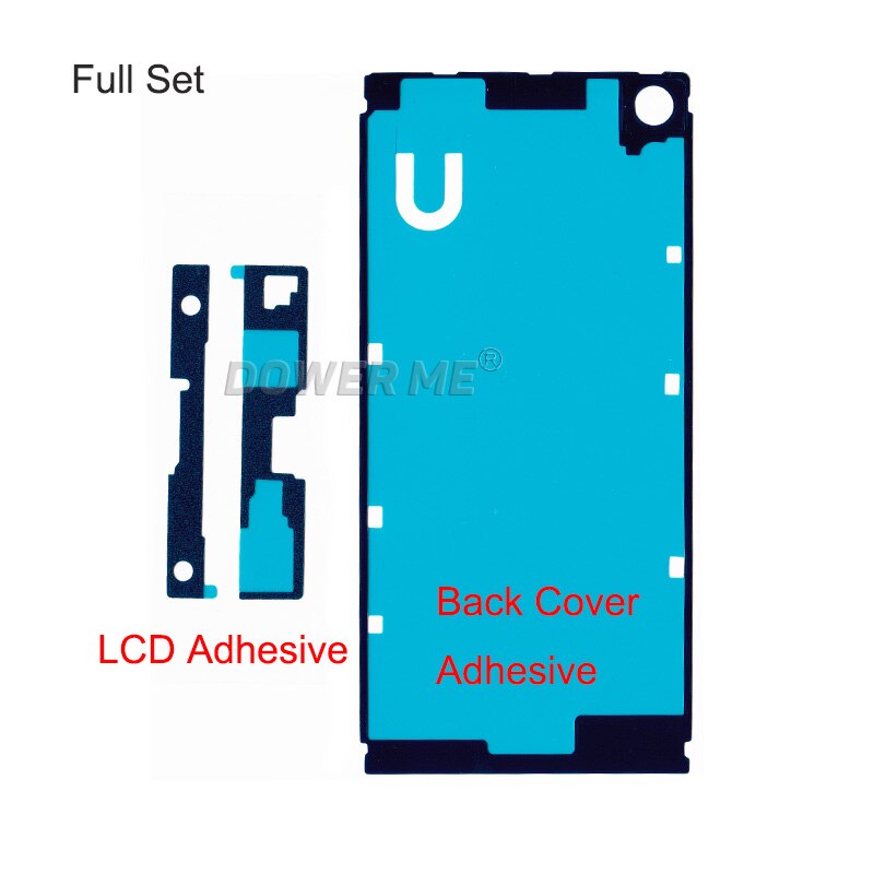 Dower Me Front LCD Screen Waterproof Adhesive Back Battery Cover Sticker For SONY Xperia XA1 Ultra G3212 G3221 G3223 G3226 XA1U: Full Set