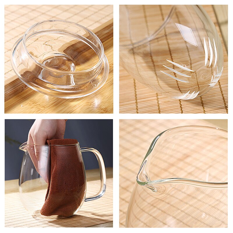 1200Ml Glazen Theepot Met Verwijderbare Zetgroep Veilig Thee Ketel Kan Worden Verwarmd Bloeiende Thee Filter Bloeiende Losse Blad Thee maker Set