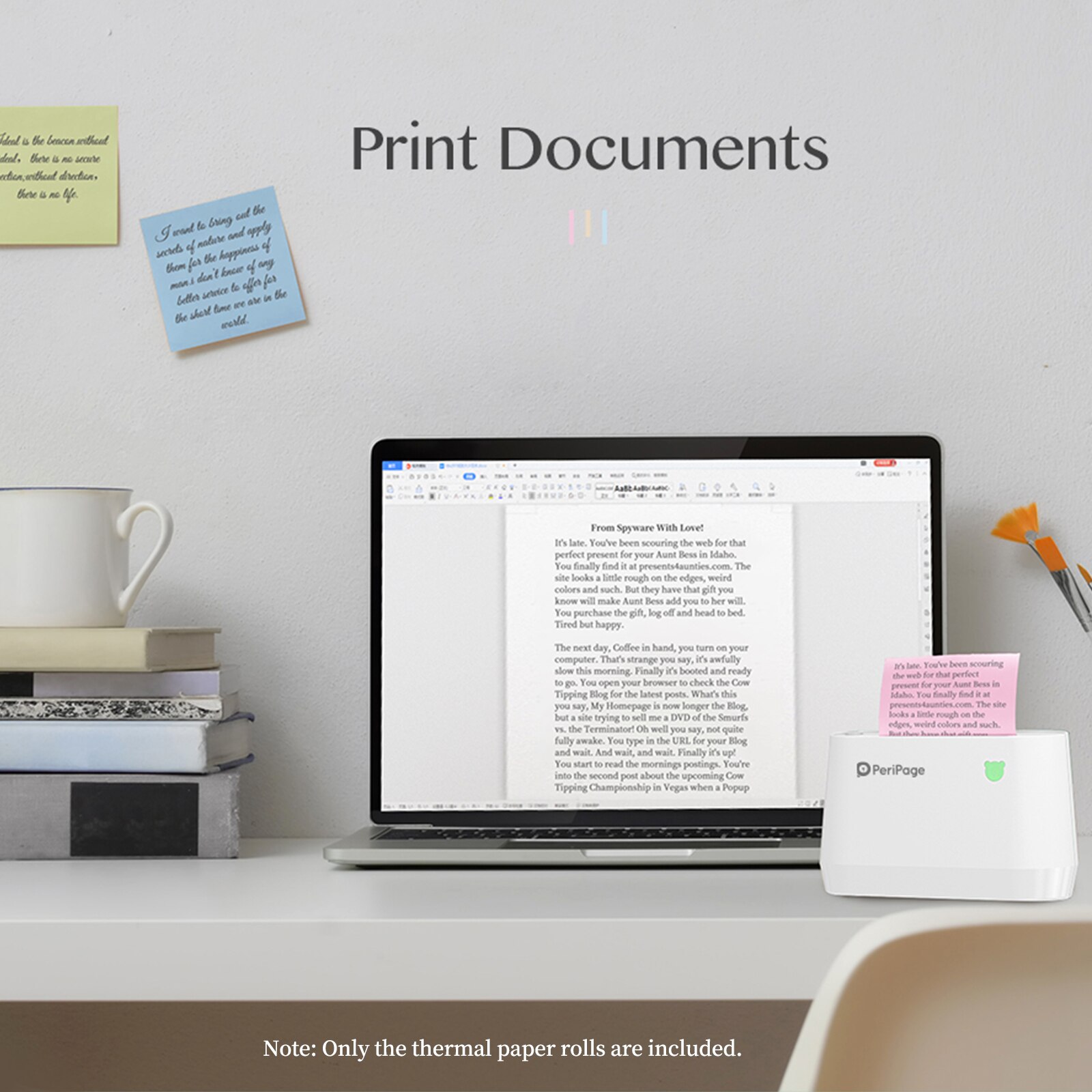 Peripage 3 Roll 77X30Mm Zelfklevende Thermisch Papier Sticker Bpa-vrij Printable Sticky Papier Voor peripage A9/A9s/A9 Pro/A9 Max