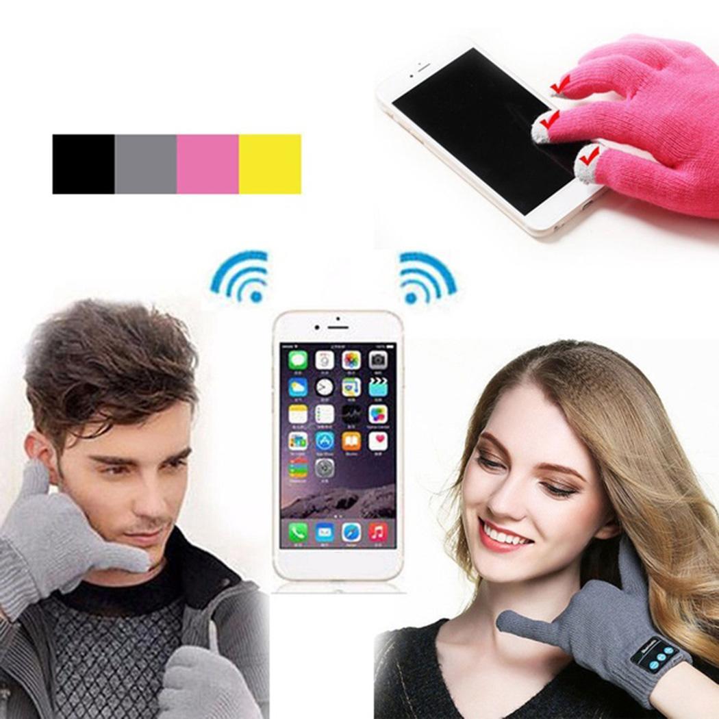 V4.2 Drahtlose Bluetooth Handschuhe Headset Anruf Musik Gestrickte paar Touchscreen 75g Handschuhe