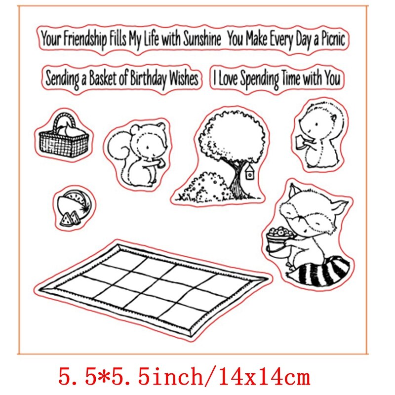 Hello Awesome Phrases Sea Animals Monkey Bears Transparent Clear Stamps for DIY Scrapbooking Paper Cards Crafts: 8