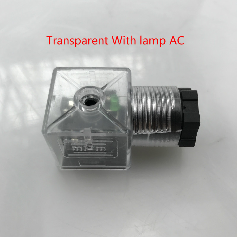 5 stk/parti hydraulisk magnetventilplugg elektromagnet koblingsboks linje-kontaktplugg til ventil magnetspoler kontakt: Rød
