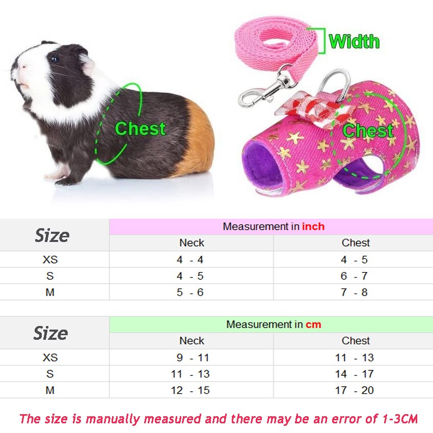 Ensemble harnais et laisse pour animal domestique, gilet avec nœud de lapin, furet cochon d&#39;inde, chaton, vêtements mignons, fournitures pour animaux de compagnie, accessoires de Cage