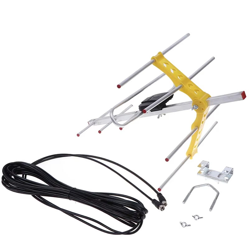 ABNR TV-Antenne 100 Meile 10 dB verstärkt 8 für Yagi für UHF/VHF/FM HDTV Außenantenne Zubehör