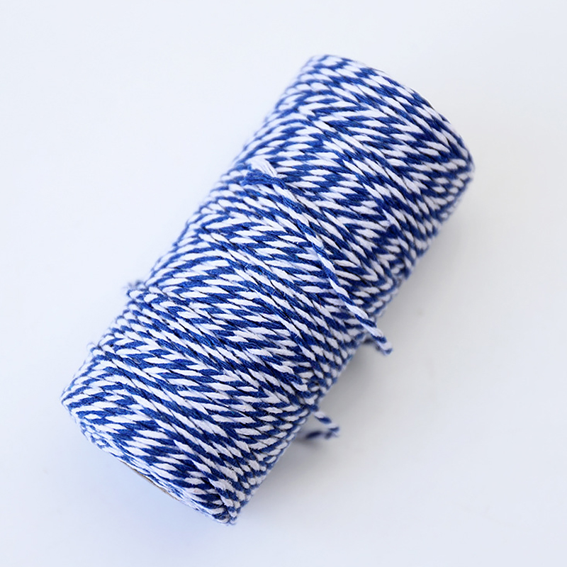 Ficelle décorative pour emballage bricolage | Cordons en coton, artisanat en coton deux tons, fils de corde de décoration, floristes