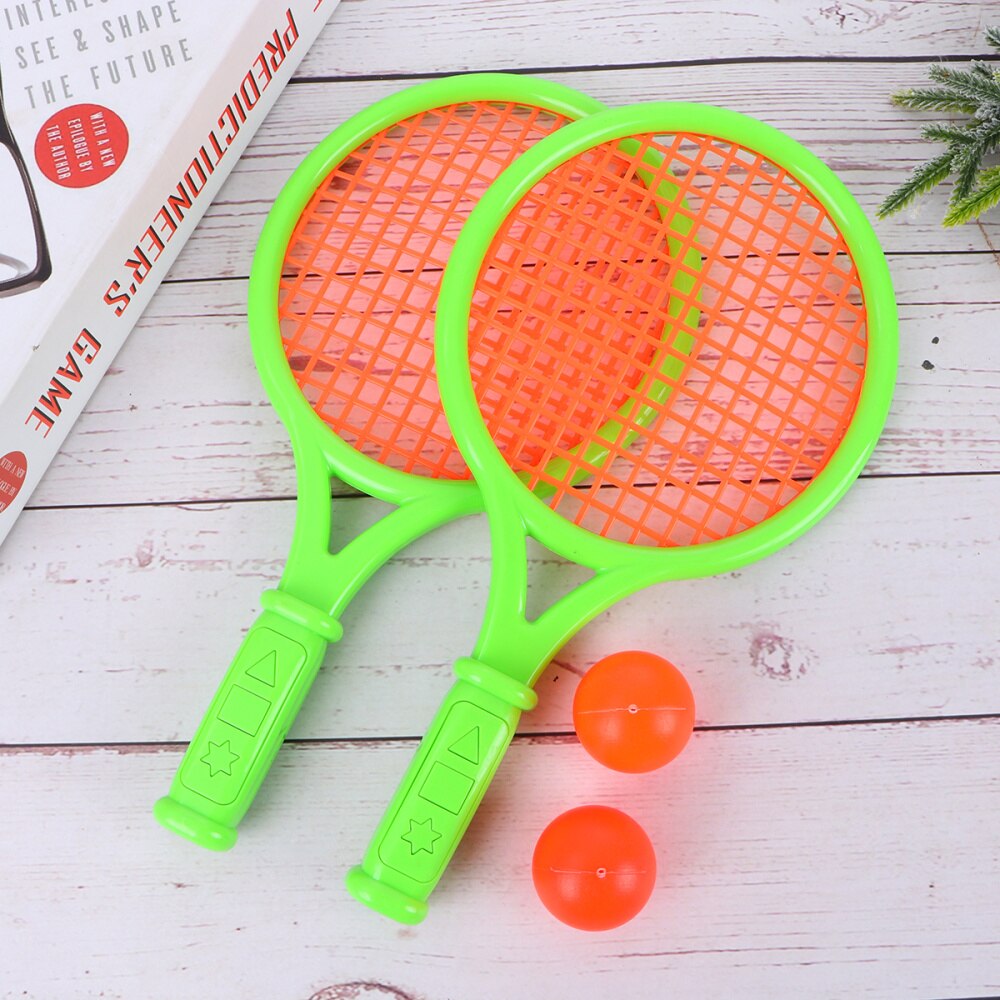 1 paire de raquettes de Tennis de Badminton pour enfants, accessoires de jeu pour l'école maternelle et primaire, taille aléatoire